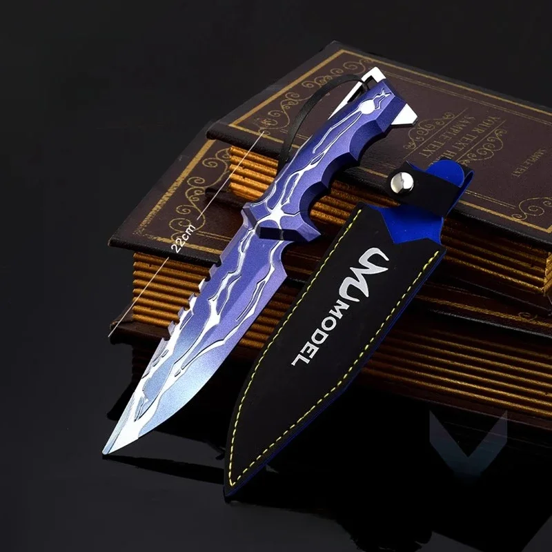 

21cm Anime VALORANT Punishment Knife Sword Weapon Non-Sharp Blade Ganme Peropheral with Leather Case for Kids Birthday Gifts
