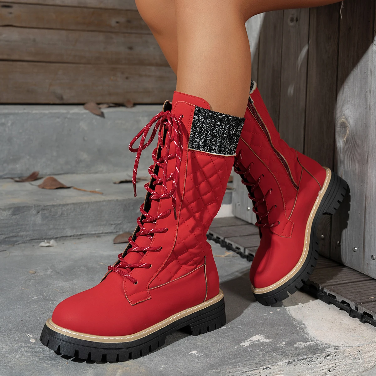 Women Round Toe Comfortable Ankle Boots Large Size Zip Boots 2025 New Trend Casual Fashion Low Heel Shoes Women Zapatos De Mujer