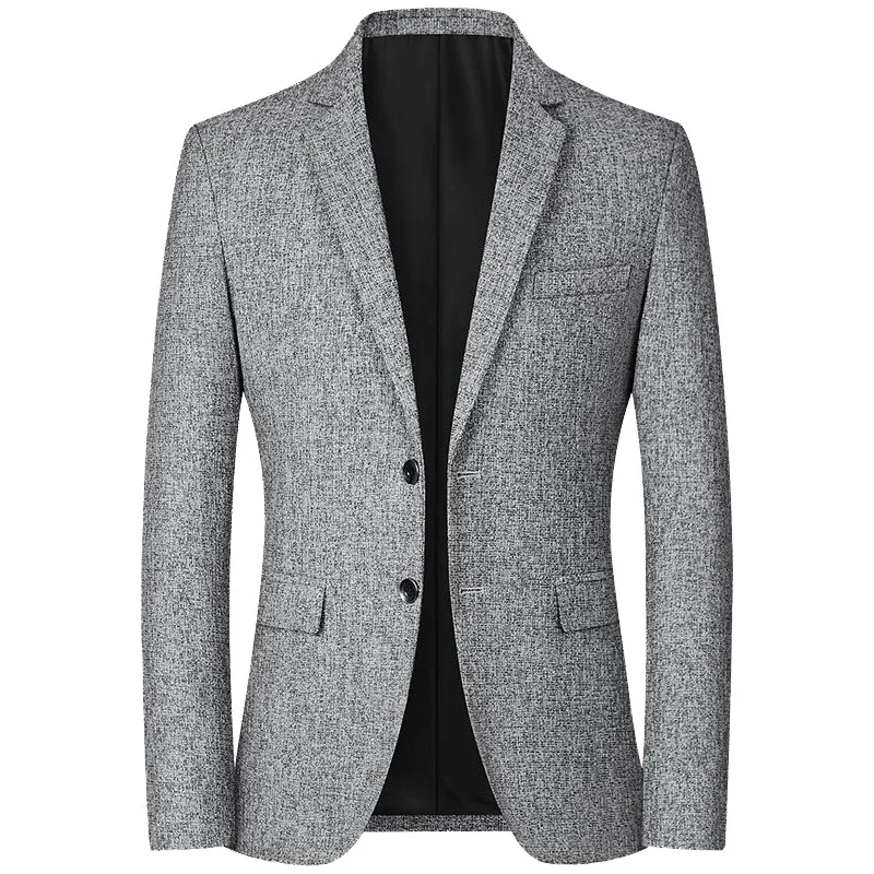 

Men Casual Blazer Spring Thin Single Suit Jacket Iron Free Business Blazer Verde Hombre Blazers for Men FS-251