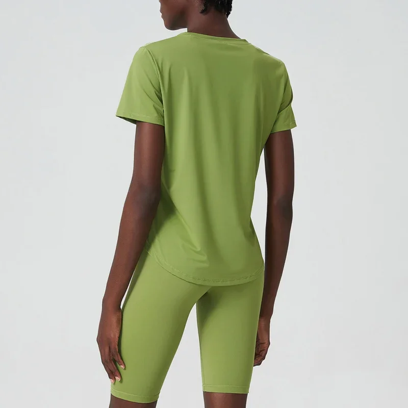 Женский комплект из двух предметов для йоги, летний однотонный спортивный костюм, женский дышащий быстросохнущий короткий спортивный костюм для бега