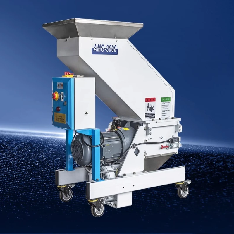 

Injection molding nozzle material side recycling machine slow speed plastic crusher silent crushing automatic recycling feeding
