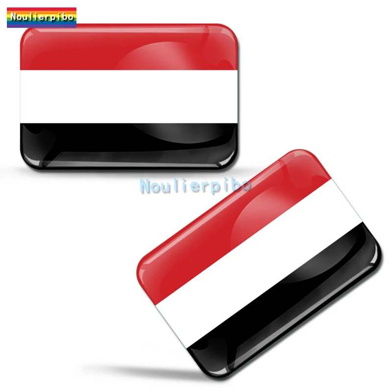 

3D Car Sticker Yemen Flag Sticker Epoxy Dome Sticker Suitcase Travel Case Car Body Motorcycle Trunk Laptop Phone Vinyl Decal