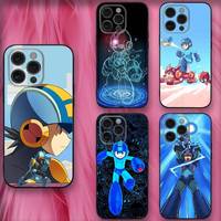 Game Rockmans M-Megaman Phone Case For iPhone 16,se4,15,14,13,12,11,Pro,X,XS,Max,XR,Plus,Mini Soft Black Cover
