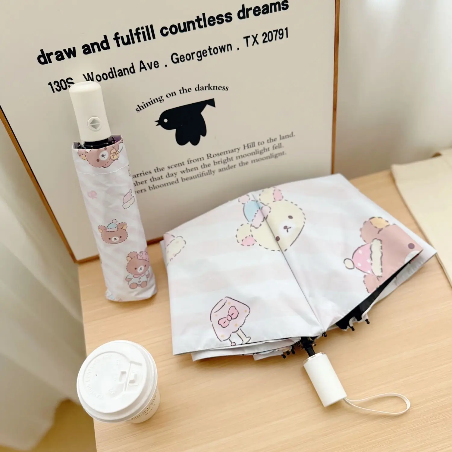 Cartoon Automatic Umbrella Sunshade And Rainproof Black Glue Umbrella Foldable Convenient Sun Umbrella for All Weather view 6