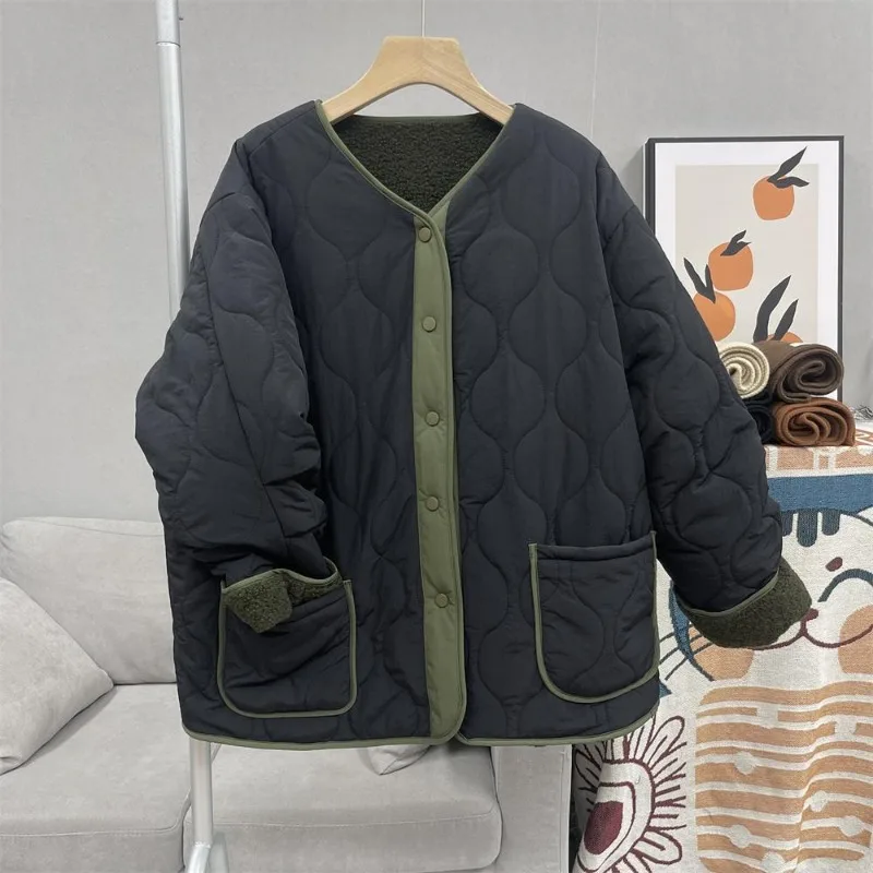 2023 Winter New Women Cotton Clothes Short Loose Top Casual Slimming Versatile Outwear Fashion Warm Outcoat Comfortable Parkas