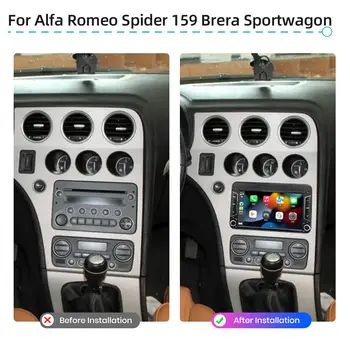 適用於阿爾法羅密歐 Spider 159 Brera Sportwagon 的 7 吋 Android 13.0 CarPlay GPS 導航 4G WiFi 藍牙車用收音機多媒體播放器 10 最佳銷售 阿爾法羅密歐 159 導航 - №4