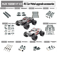 Aluminum Metal Alloy Upgrade Parts for MJX 1/10 10208 V1 V2 RC Cars Drive Shaft Steering Group C-type Seat Shock Absorber