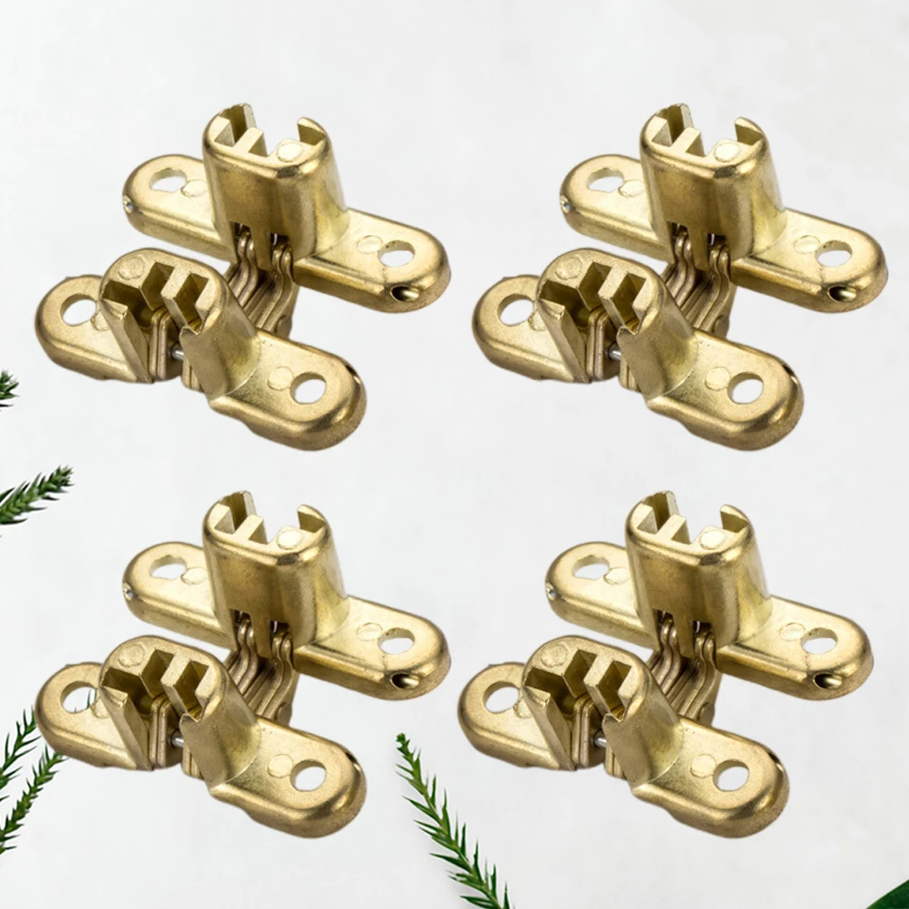 

4Pcs Smooth Zinc Alloy Hinge Silent Mute Door Hinge Invisible Cross Hinge For Wood Furniture Thickened Anti Rust Hinge