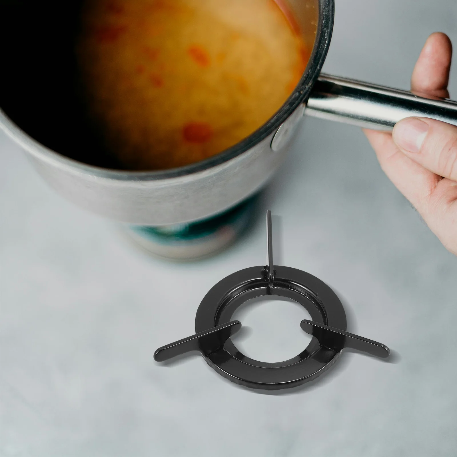 

Gas Stove Accessories Burner Cooker Anti-slip Wok Ring Holder Iron Rack for Pot