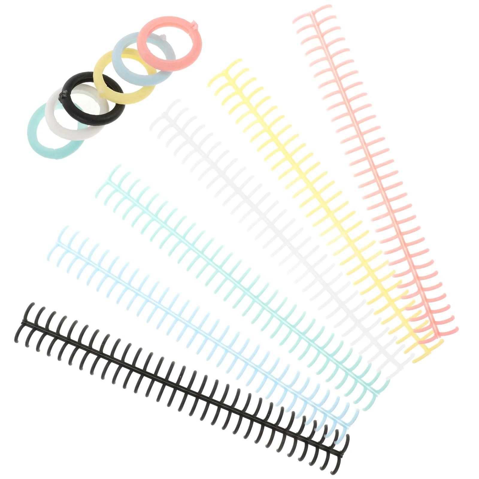 6Pcs High-Quality Binder Rings for Books and Calendars Plastic Material with Smooth Surface for Convenience