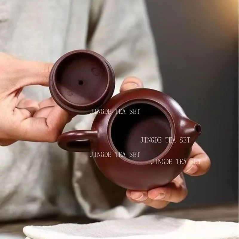 Yixing Zisha Xishi Teapot Original Purple Red Clay Purple Sand Pot Chinese Kung Fu Tea Ceremony Teapot for Home Tea Making