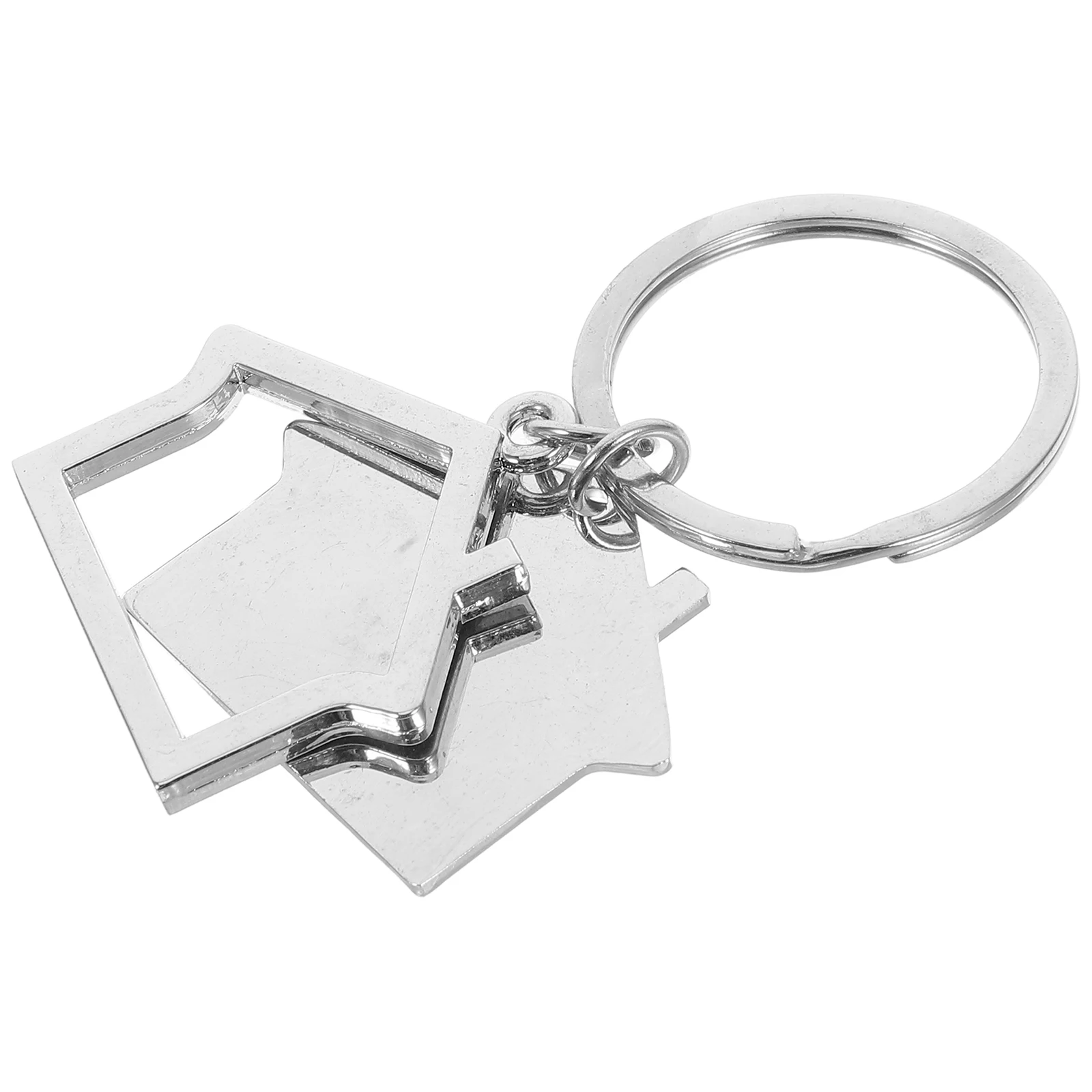 

Metal House Chain Pendant Car Metal House Keychain Key Ring Accessories Creative Creative Gift Keychain Gift for Men Women