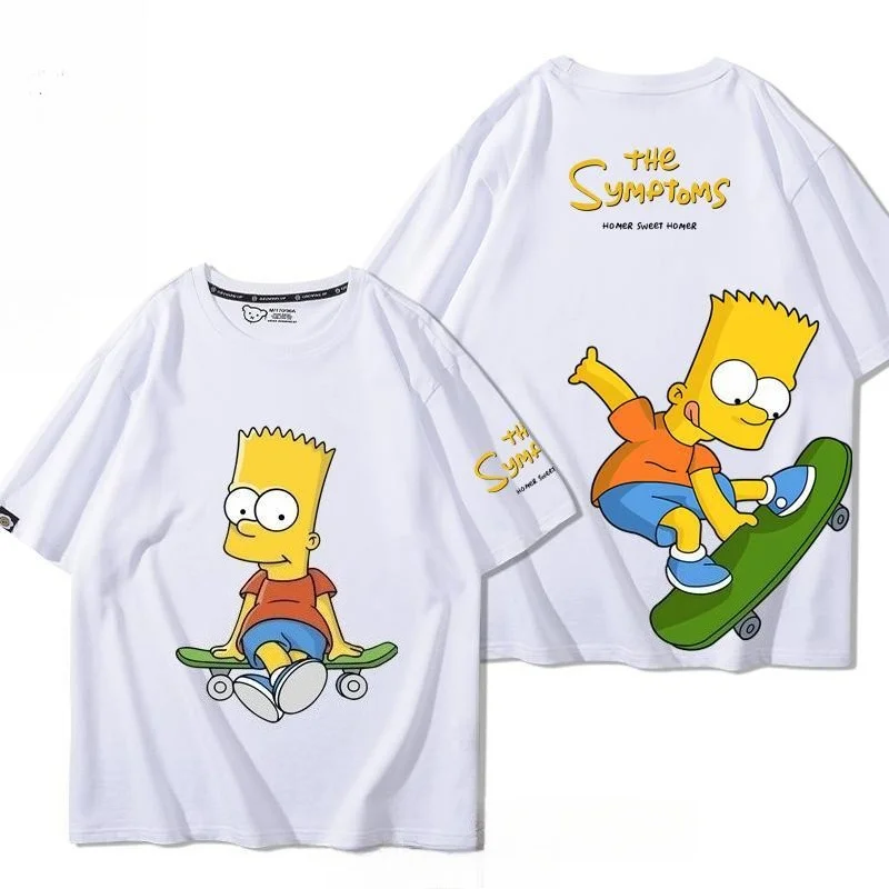 The Simpsons short-sleeve Bart Homer Simpson new creative cartoon fashion personality high-quality summer comfortable T-shirt view 2