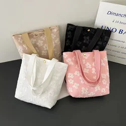 Bolso de hombro para mujer, bolsa de cosméticos, bolsas de almuerzo para niños, organizador de cosméticos de lona, rosa, barato, lindo