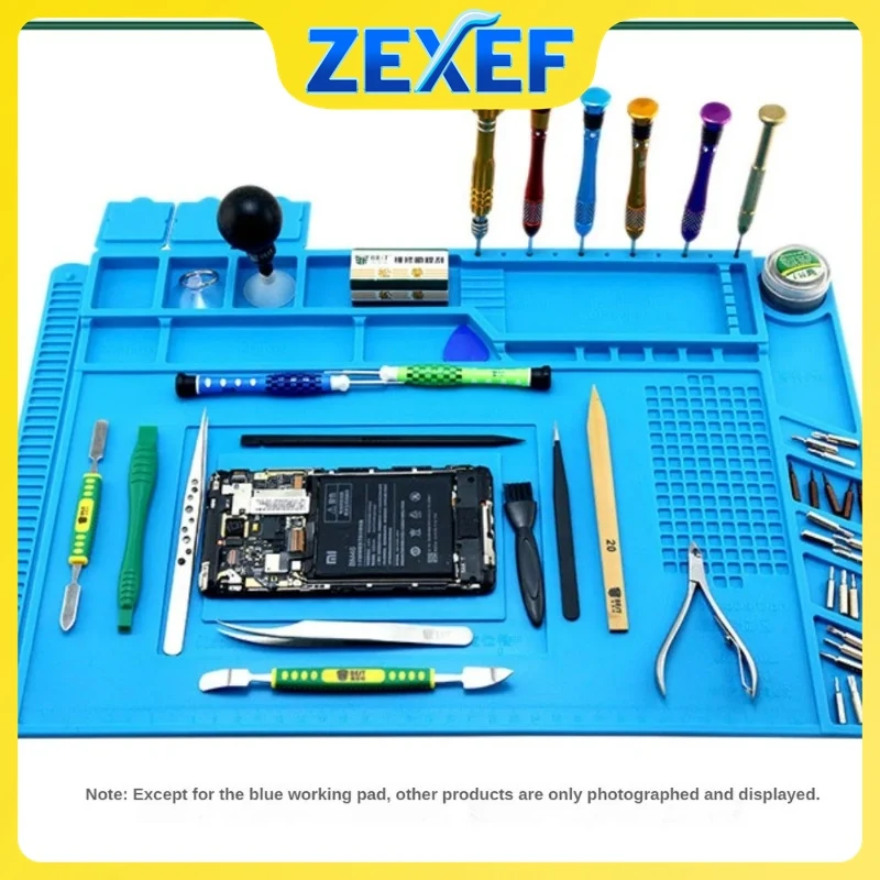 

ZEXEF Repair Pad Insulation Heat-Resistant Soldering Station Silicon Soldering Mat Work Pad Desk Platform for Soldering Station