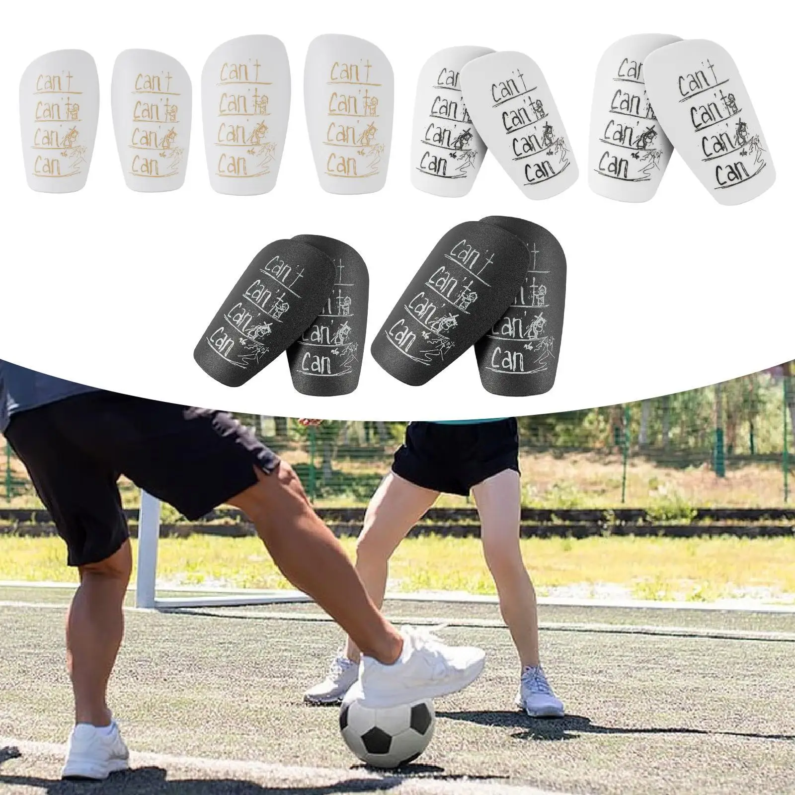 

Mini Soccer Shin Guards Football Game Compact Shock Absorbing Leg Protection