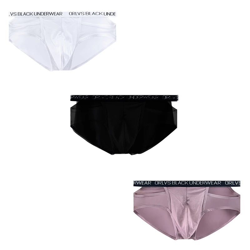 3PCS Halloween Limited Modals Men's Briefs Sexy Double Side Cut-Out Sports Men's Panties Comfortable and Breathable Men's Pantie