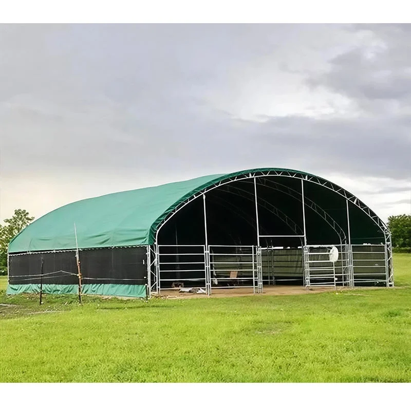 Heavy Duty Large Livestock Shelter Poly Tunnel Greenhouse for Sheep Cattle Farm Storage Tent UV Resistant PE Cover Shed
