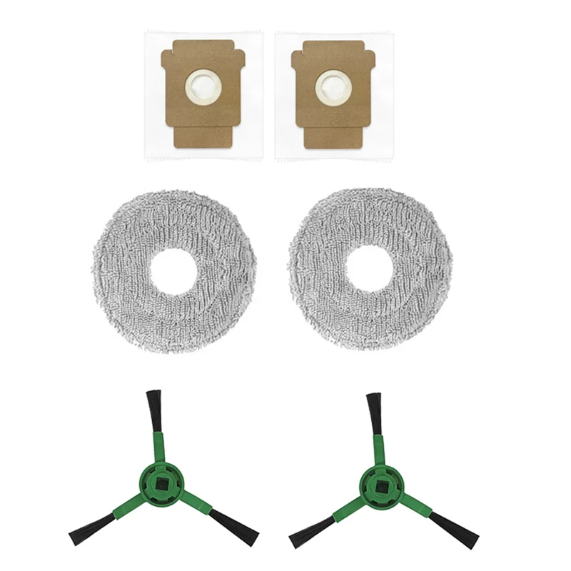TCF-Spazzola laterale Mop Pad Sacchetto per la polvere Set da 6 pezzi per Roborock Q10 PF/Q10 PF+ Spazzatrice Robot Accessori