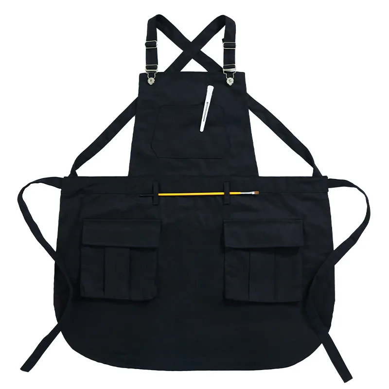 Denim apron antifouling wear-resistant dining apron coffee milk tea barber shop men's and women's work clothes apron