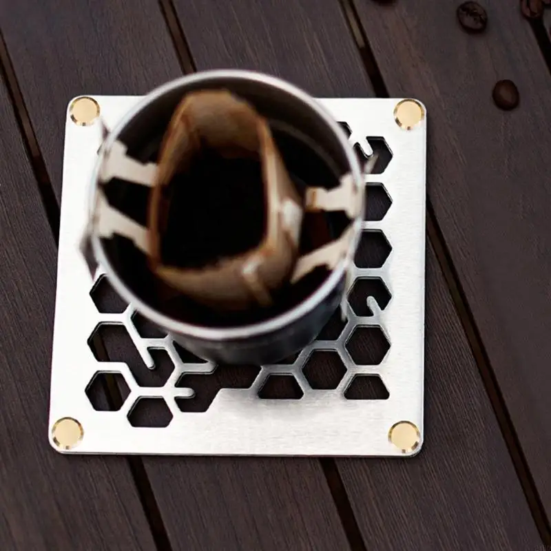 Rustproof Stainless Steels Camping Trivet Design with Double Layer Airflows Structure Prevents Table Damage From Heat 24BD