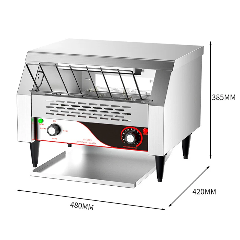 Premium Automatic Conveyor Toaster | Commercial Chain Bread Oven 220V 50Hz