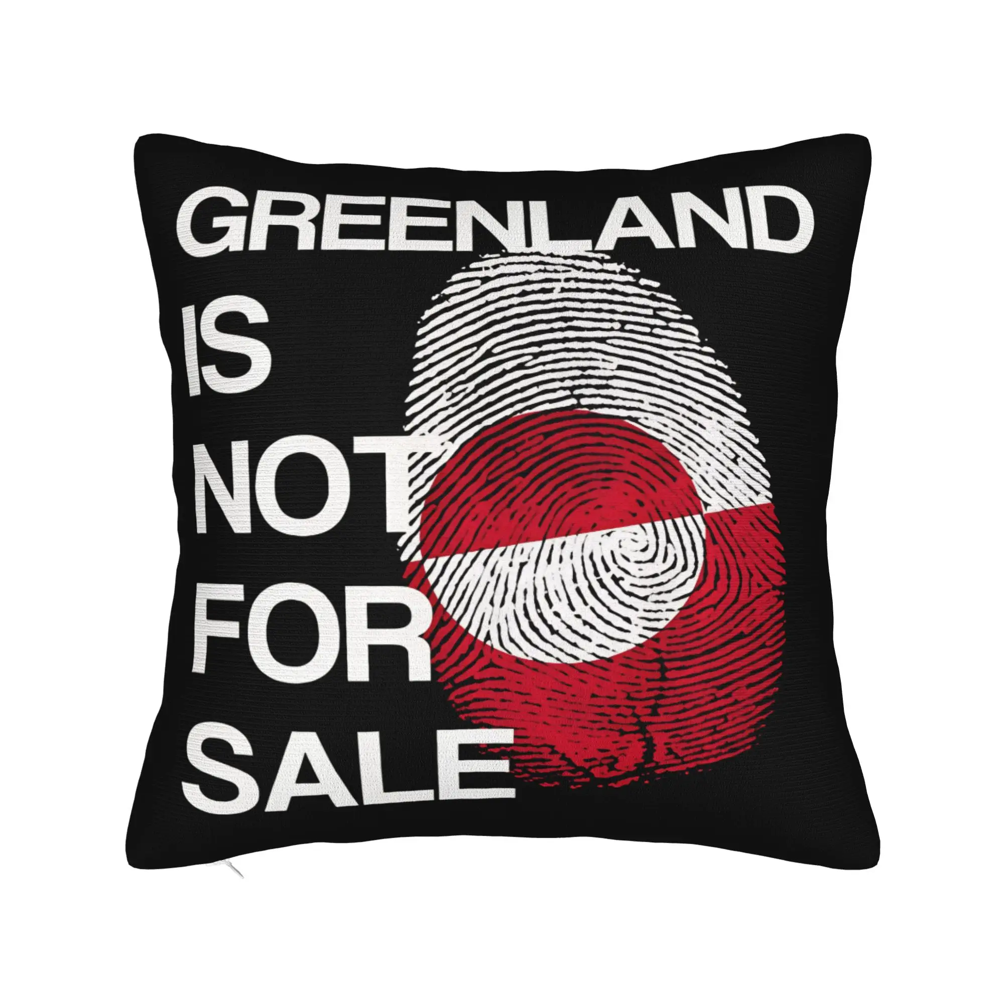 Greenland Is Not For Sale Pillow Case  Retro Trendy Pillow Cover Print Pillowcases For Couch Sofa Bedroom