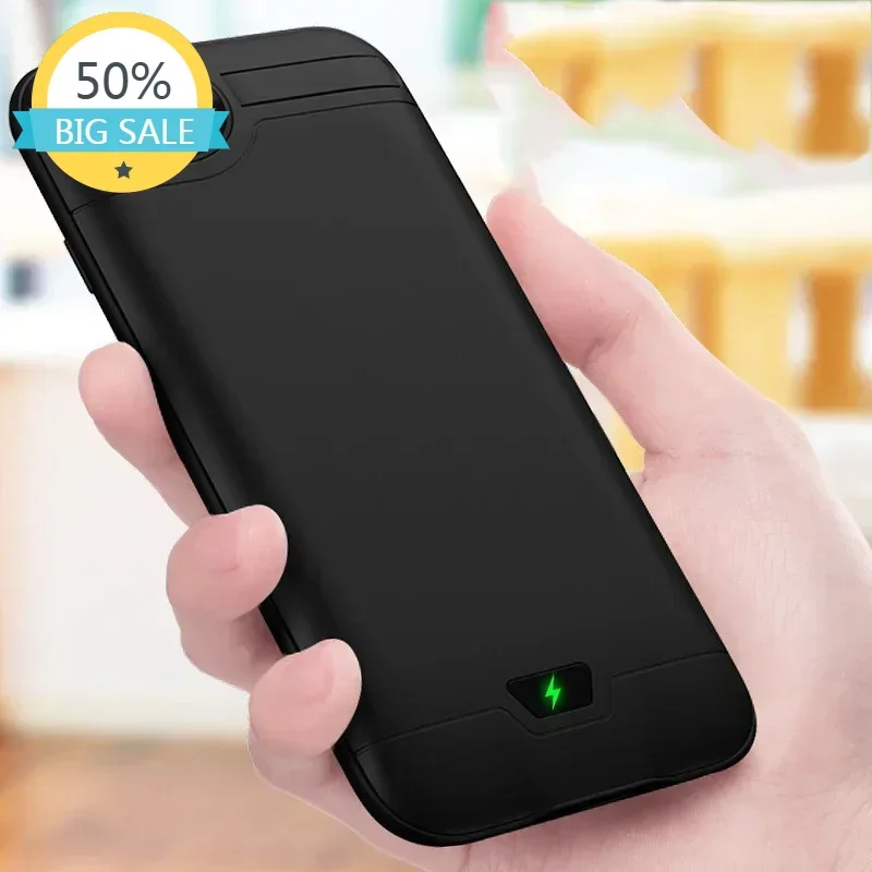 

New 5000mAh Backup Power Bank Battery Case for IPhone SE2 SE 2020 Slim UltraThin Charging Case Battery Charger Case Cover Power