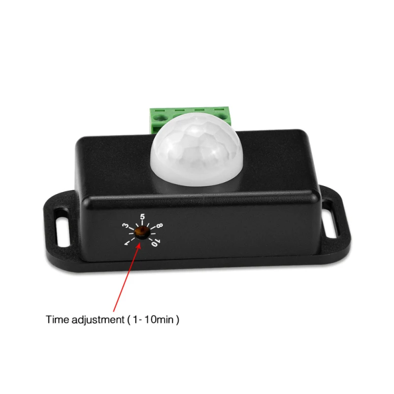 مصباح جسم بشري بالأشعة تحت الحمراء PIR مع مفتاح استشعار ، مصباح منخفض الجهد مع وحدة تحكم