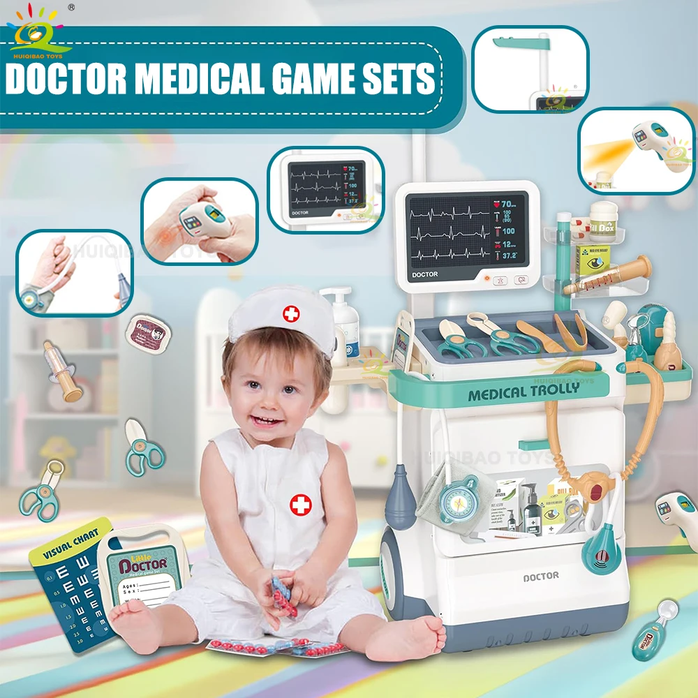 Medical Table Equipment Set Children's Toy  Includes Simulated Exquisite Props  Simulated Doctor Game Parent-Child Interaction