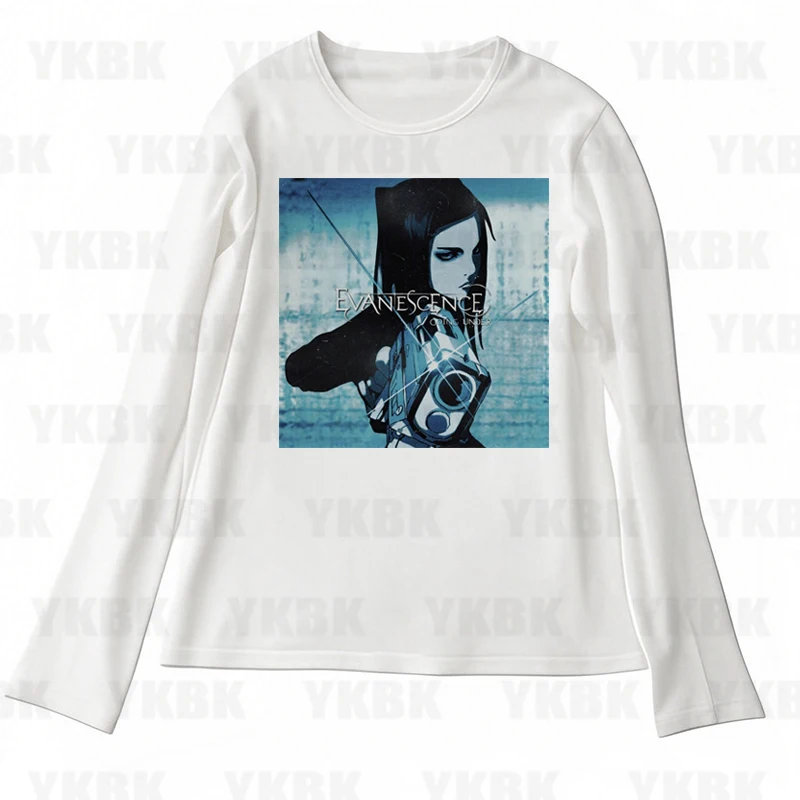 Süße Mädchen Casual Baby Tank Harajuku Anime Punk Print Langarm Street Tops Vintage Y2k Stil Emo Frauen Weste 90er Jahre Mode