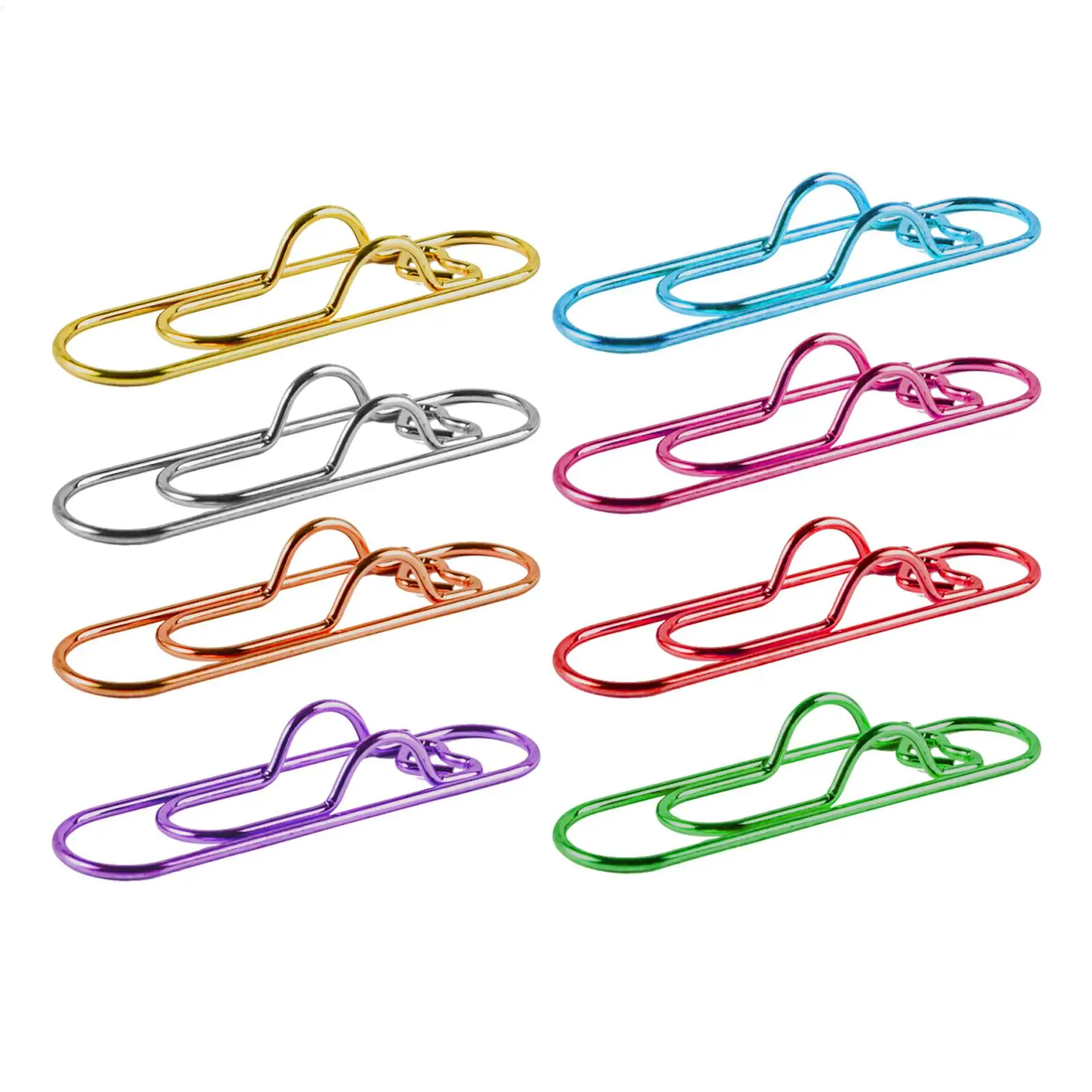 Metal Pen Clip Heart Shaped Paper Clip Portable Pen Hanging Buckle Practical Document Fixing Stationery For Journal Clipboard