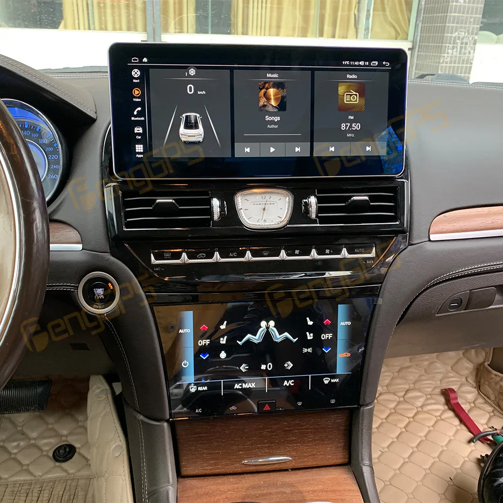 22 "راديو السيارة لكرايسلر 300C 2011 2012 2013 2014 2015 نظام تحديد المواقع والملاحة مشغل وسائط متعددة Andriod 14 AI شاشة Carplay وحدة BT #2