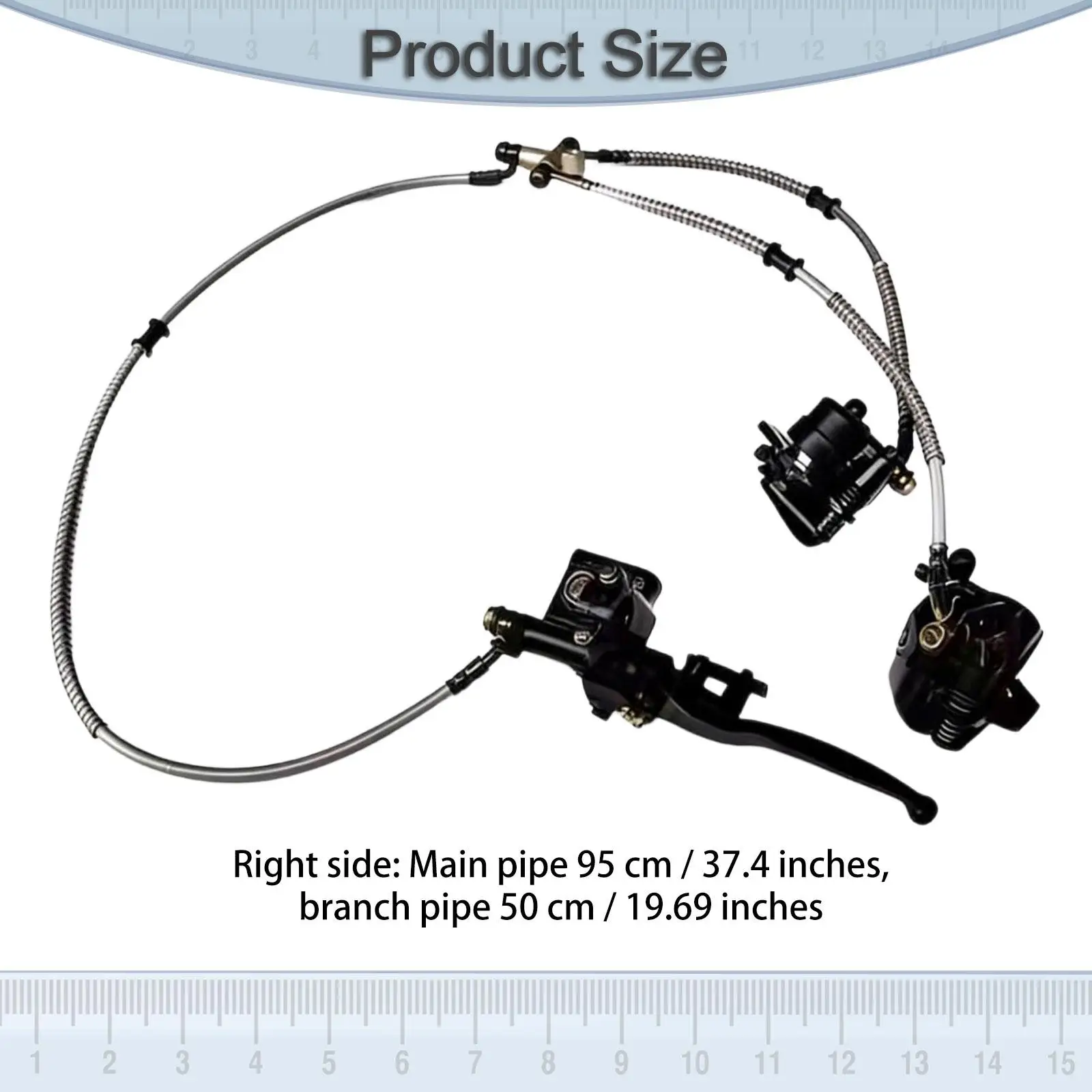 

Quad ATV UTV 4 Wheeler Front Twin Brake Caliper Master Cylinder Kit for Go Kart Brakes Easy Install