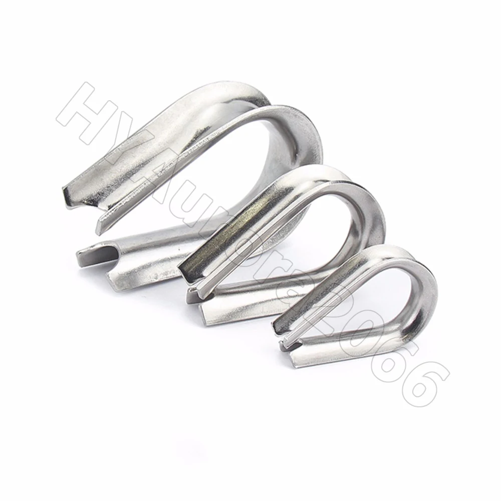 304 Wire Rope Protective Sleeve stainless Steel Cable Thimbles Clamps Hasps Chicken Heart Ring Rigging Fasteners M1.5 M2 to M16