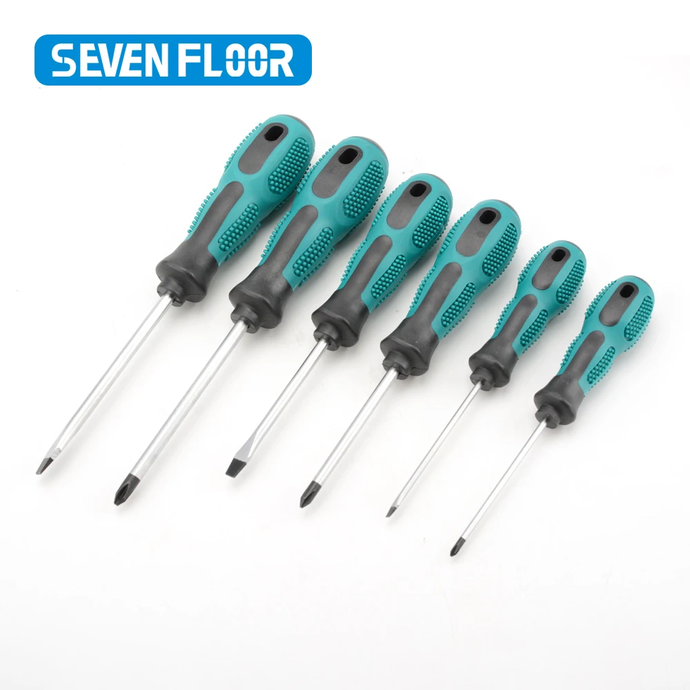 9/6Pcs Magnetic Screwdriver Set Heavy Duty Manual Cross Head Screwdriver Metric Flat Head Screwdriver for Electronics Furniture