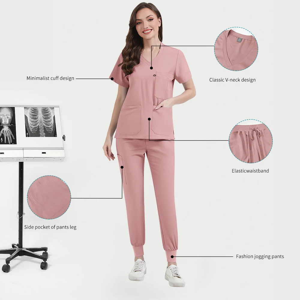 Nurse Accessories Pet Hospital Scrubs Sets Medical Clothing Women Dental Clinic Work Uniforms Beauty Salon Spa Workwear Overalls