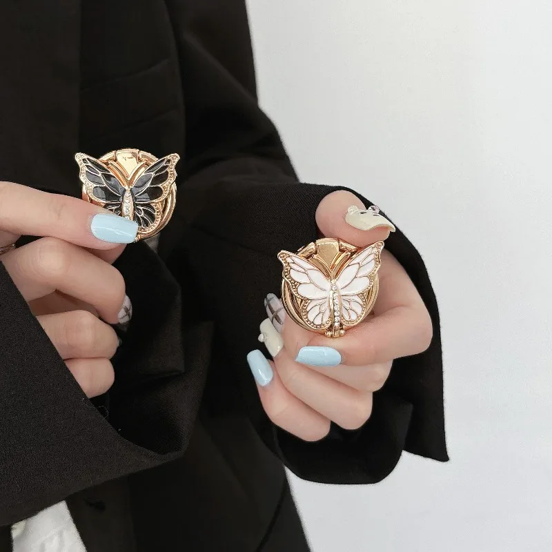 

Новый чехол для телефона с кольцом-бабочкой и держателем, клейкий аксессуар для телефона, задний клейкий кронштейн, защита от падения, украшение-попсокет