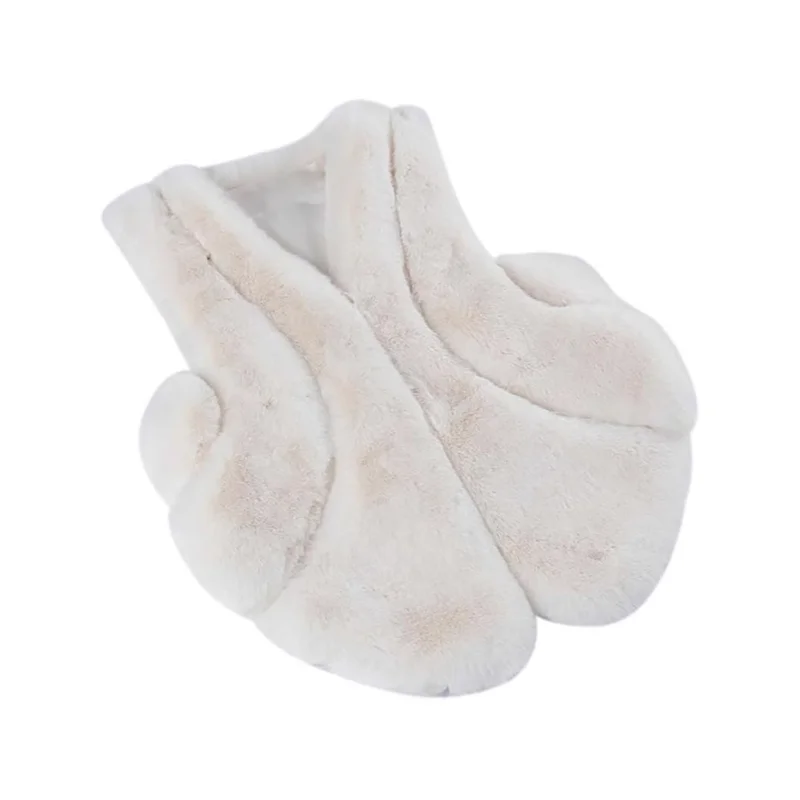 Urban Socialite Exquisite Sleeveless Faux Fur Vest Beige Temperament Elegance Gentle Patchwork Simplicity Dating Commuting Coat