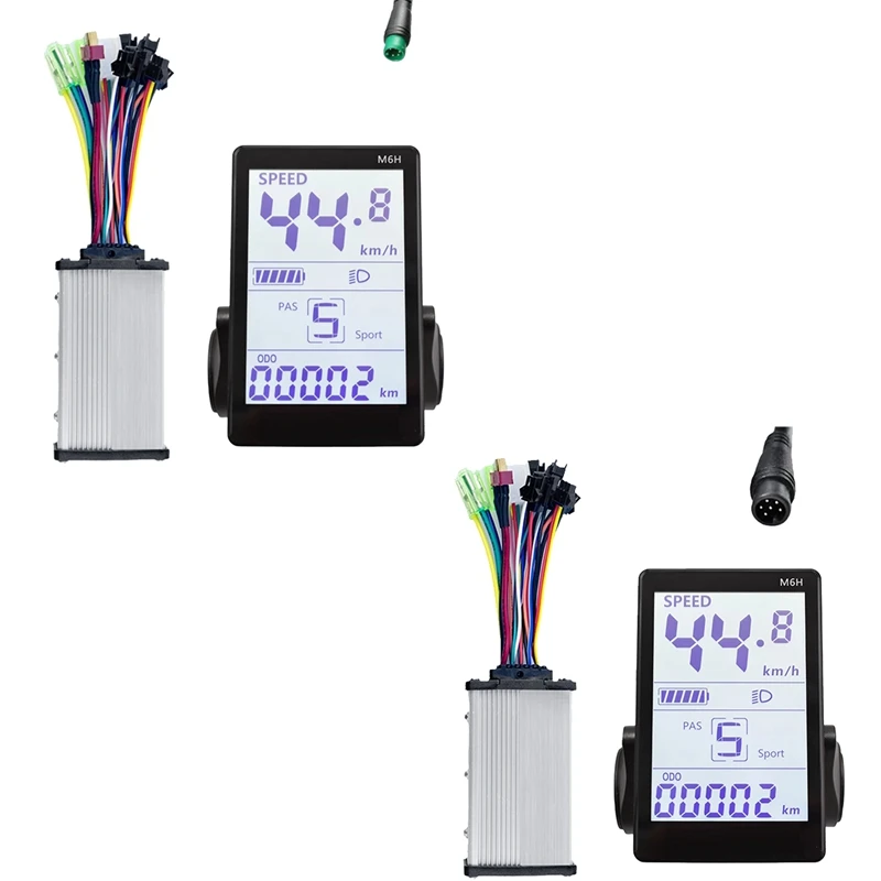 

M6H Electric Bike LCD Display Meter+36V 350W Sine Wave Controller Universal LCD Panel Screen For Electric Scooter