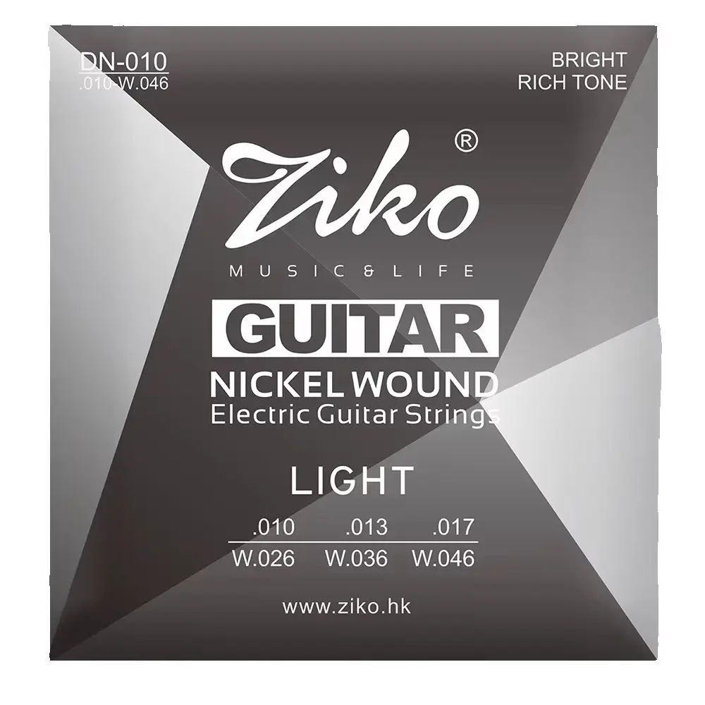 ZIKO DN-010 Elektrische Gitarre Saiten Nickel Wunde Hexangon Legierung Kern Gitarre Saite Elektrische Gitarre Saiten Teile Zubehör