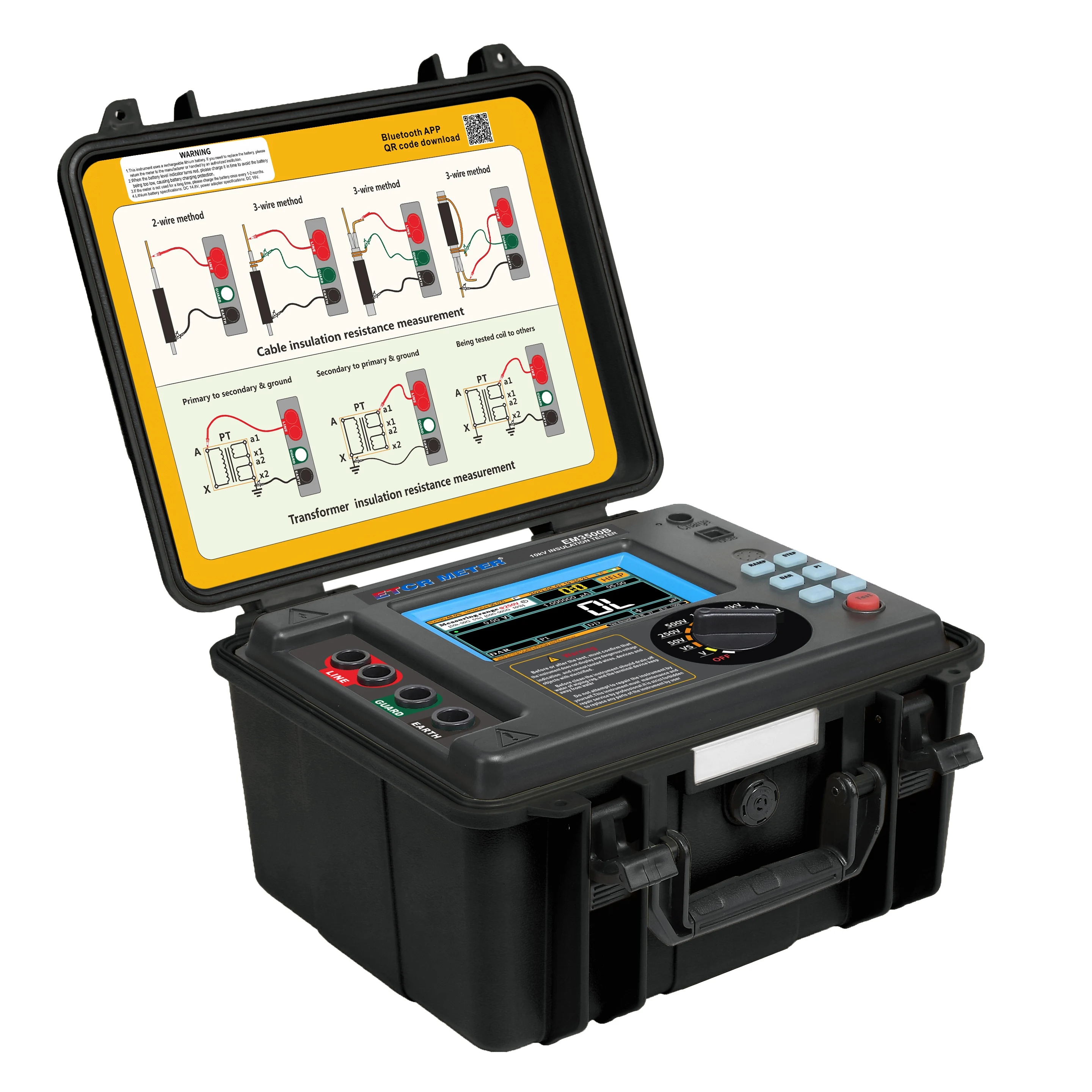 EM3500B 10kV Insulation Resistance Tester for Cable Motor Transformer Equipment High Voltage Insulation Resistance Tester