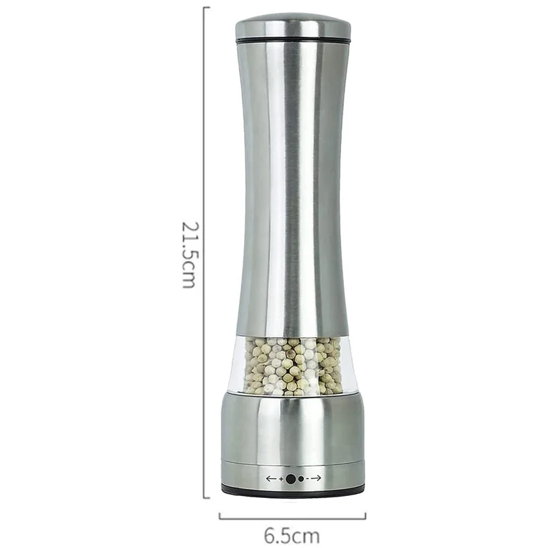 

JLMC 2PCS Stainless Steel Salt Pepper Grinder, Adjustable Coarse and Fine Sea Salt Grinder & Pepper Grinder, Spice Grinder