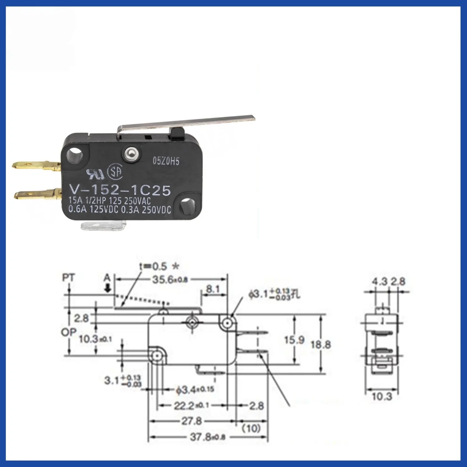 Neuer Endschalter V-15/151/152/153/154/155/156-1C25 – Detail 5