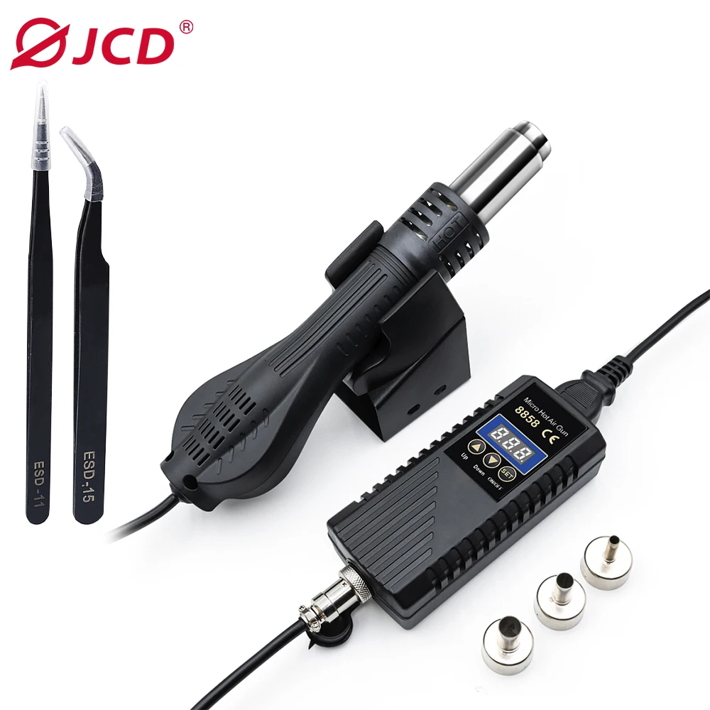 

JCD Hot Air Gun 8858 BGA Rework Solder Station Heat Gun 220V 700W Hair Dryer For Soldering SMD SMT Welding Repair Tool