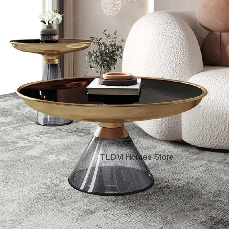 Glass Table Furniture Luxury Tv Hospitality Tables Coffee Modern Aesthetic Room Simple Conference Living Sehpa Center Corner