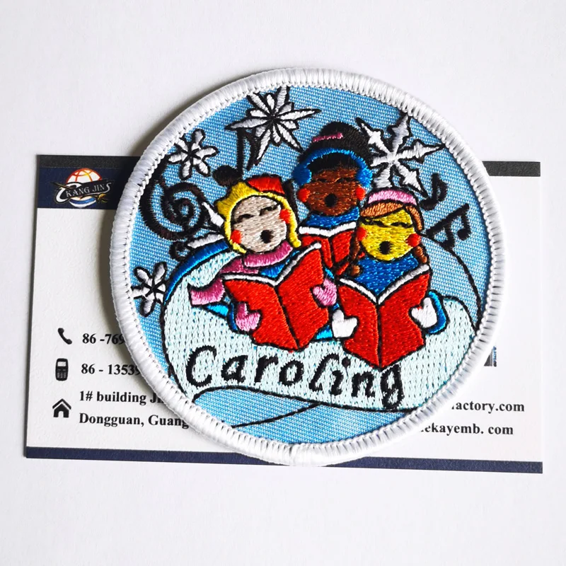 Caroling snow People Embroidered Patch pefect for Collectible, it's  would make a perfect addition to a cozy camp blanket