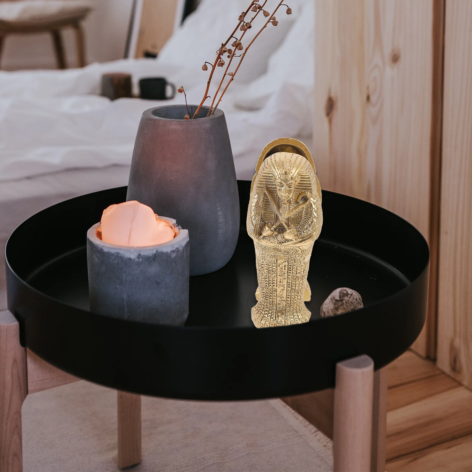 

1Set Golden Mummy Adornment Realistic Resin Statue Home Decoration Ancient Egyptian Artifacts Gifts for Friends