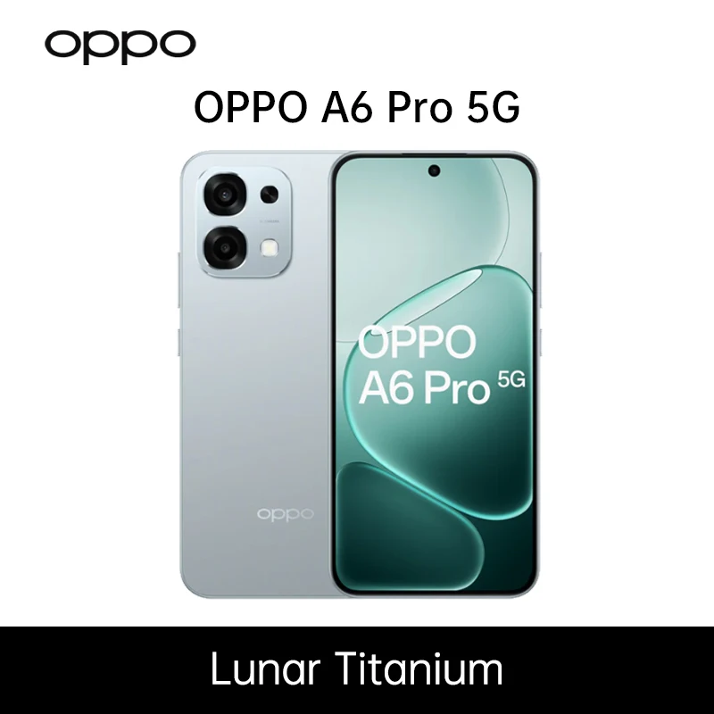 EU-versie OPPO A6 Pro 5G-smartphone 8 GB + 256 GB, 6500 mAh, MTk Dimensity 6300, AMOLED, 50 MP AI-hoofdcamera IP69