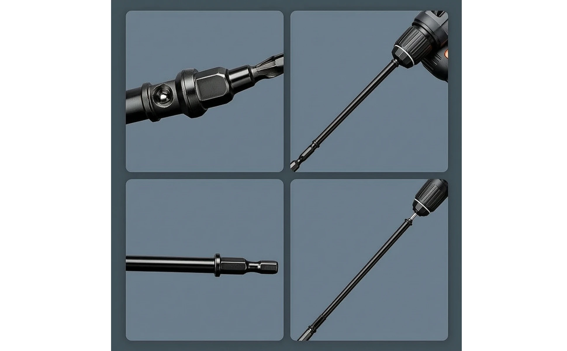 Hex Shank to Square Socket Adapter High Hardness Drill Adapter with Hex Shank Extension Rod Corrosion Resistant Tool Direct Fit Hex Shank to Square Socket Adapter High Hardness Drill Adapter with Hex Shank Extension Rod Corrosion Resistant Tool Direct Fit